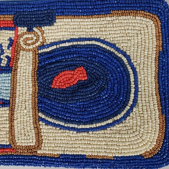 NWT INK + ALLOY LEILA SARDINE SEED BEAD CLUTCH  CROSSBODY BAG PURSE - Picture 9 of 16